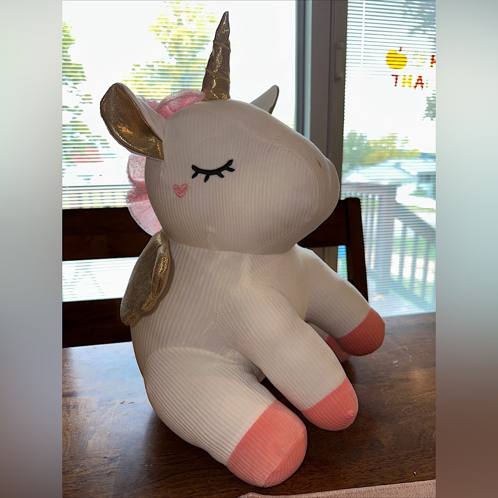 NEW! Large Stuffed White Unicorn Animal/Plush